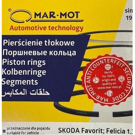 Skoda Favorit + Felicia + Forman Piston Sekmanı Takım, Marmot